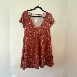 Aeropostale Women's Terracotta Floral Summer Sundress Size Large NWT